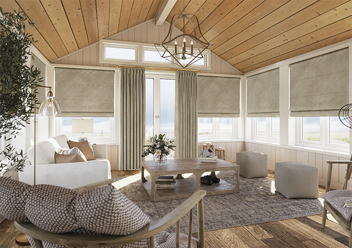 Odessa Velvet, Putty - Roman Blind - Image 6